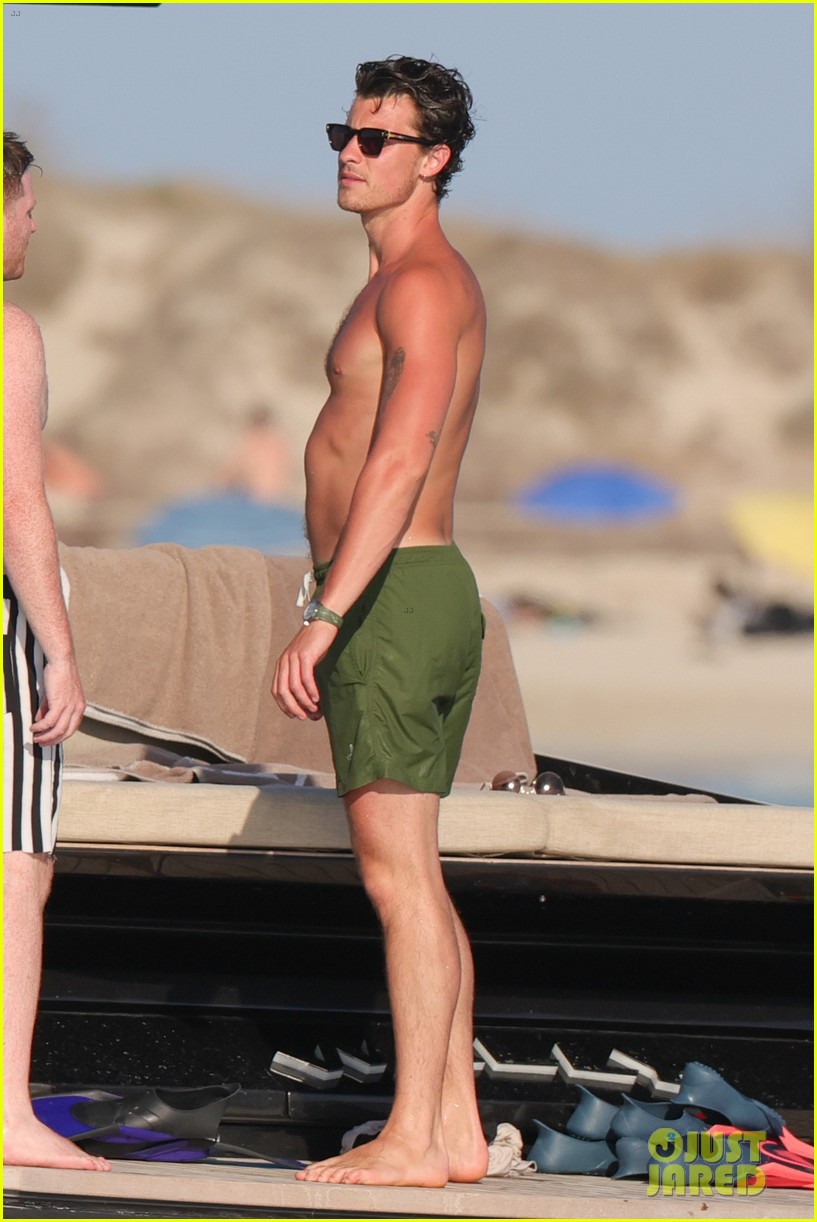 Shawn Mendes Goes Shirtless While on Vacation in Ibiza, Shows Off Some of His Many Tattoos