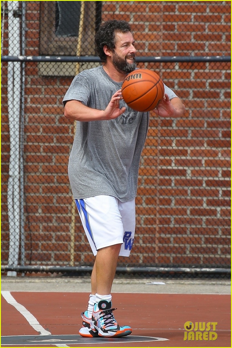 Timothee Chalamet Reunites with Adam Sandler to Play Basketball on a Public Court in New York! (Photos)