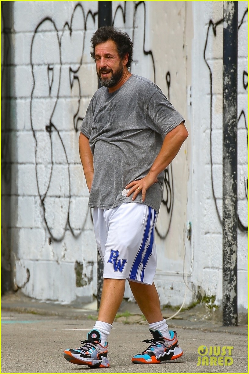 Timothee Chalamet Reunites with Adam Sandler to Play Basketball on a Public Court in New York! (Photos)