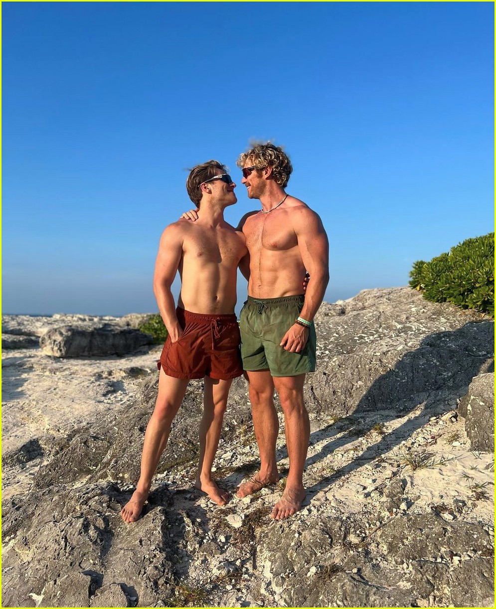 New Couple Froy Gutierrez & Zane Phillips Go Instagram Official, Share Kisses in Shirtless Beach Photos!