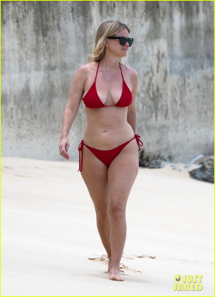 Alice Eve Wraps Up Summer 2023 in a Red Bikini During Barbados Beach Day