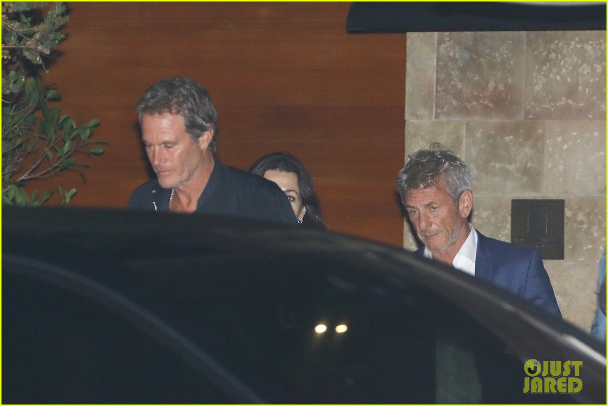 Sean Penn & Girlfriend Olga Korotyayeva Spotted Getting Dinner with Rande Gerber in Malibu