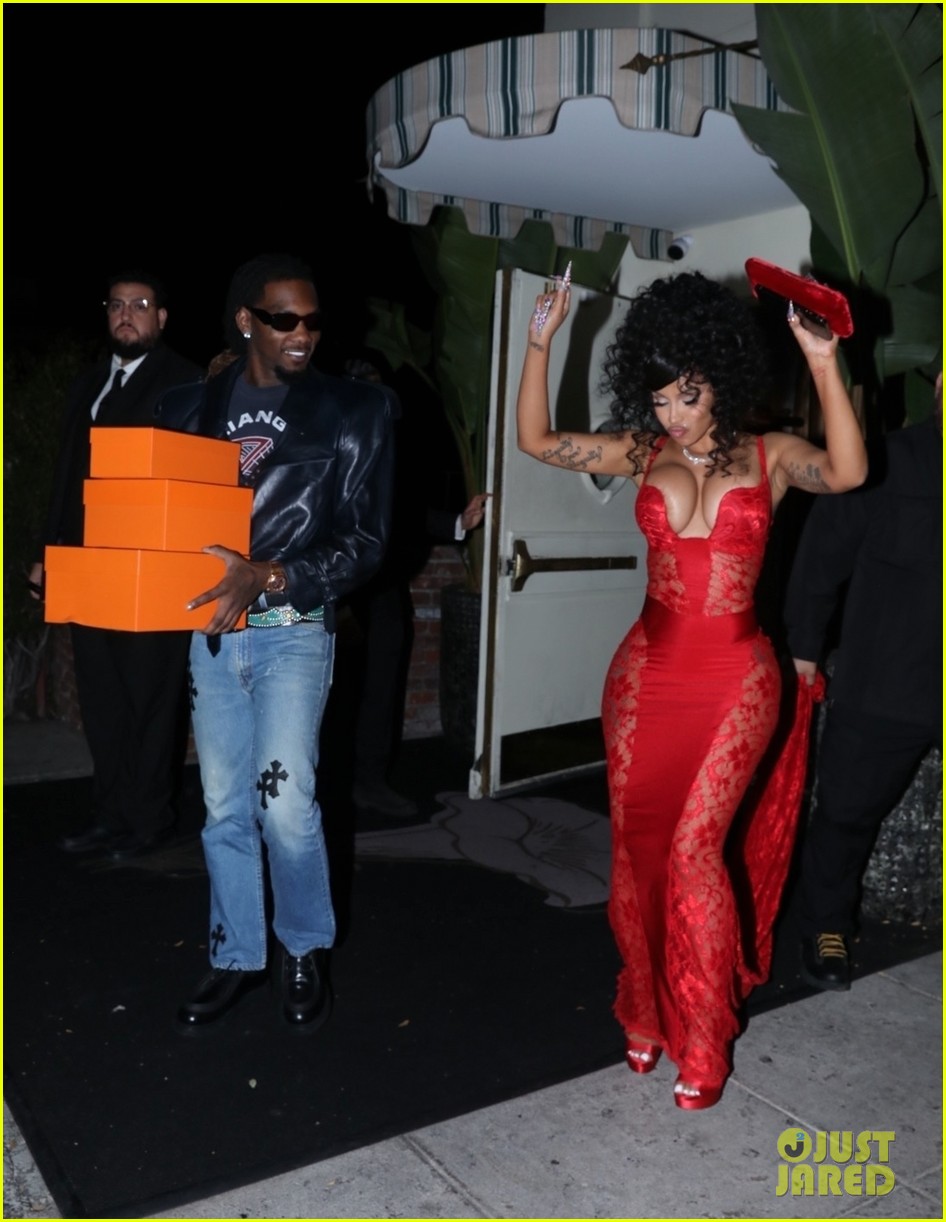 cardi b birthday red dress Wears Skintight, Revealing for 31st Birthday, Reveals Extravagant Gift from Husband Offset | Just Jared The Best Bachelorette Party twirl Size:US 2P