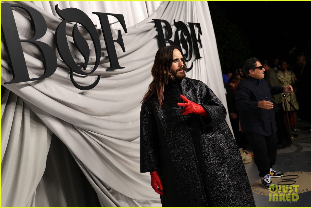 Jared Leto Shows Off Unique Style at Paris Fashion Week in a Sheer Top & Oversized Coat