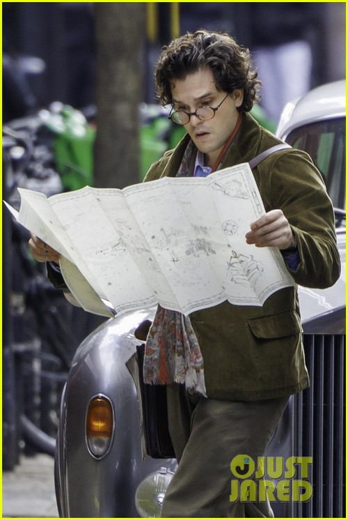 Kit Harington Films 'Eternal Return' Alongside Naomi Scott & Simon Callow - See All the Set Photos!
