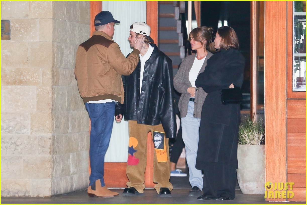 Justin Bieber & Wife Hailey Look So Cute Together While Leaving a Dinner Party with Friends