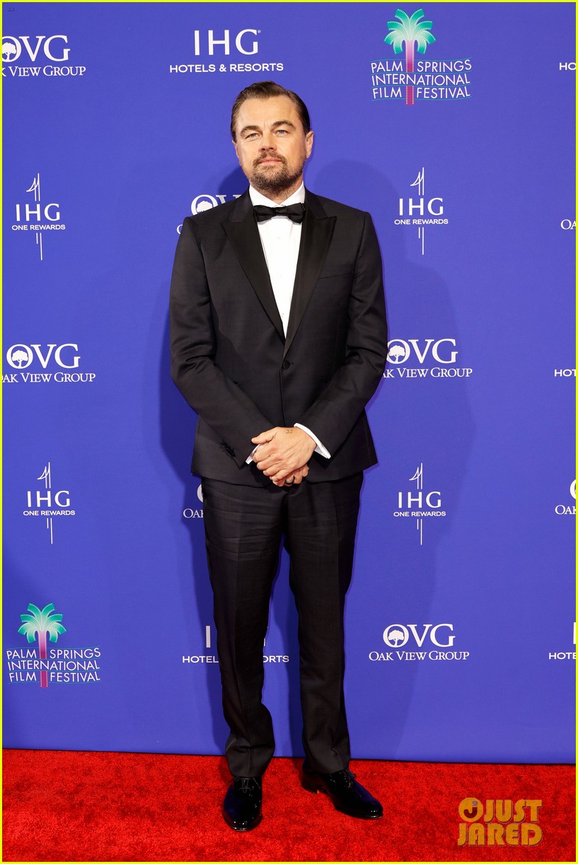 Leonardo DiCaprio Makes First Red Carpet Appearance of 2024 Alongside Lily Gladstone in Palm Springs