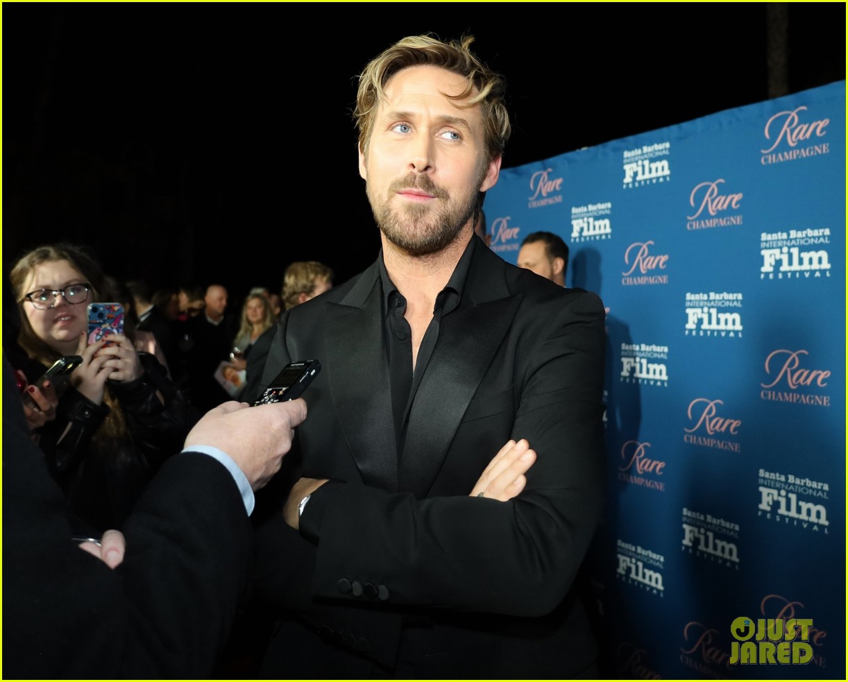 Ryan Gosling Reunites With Greta Gerwig Before Receiving Award at Santa Barbara International Film Festival