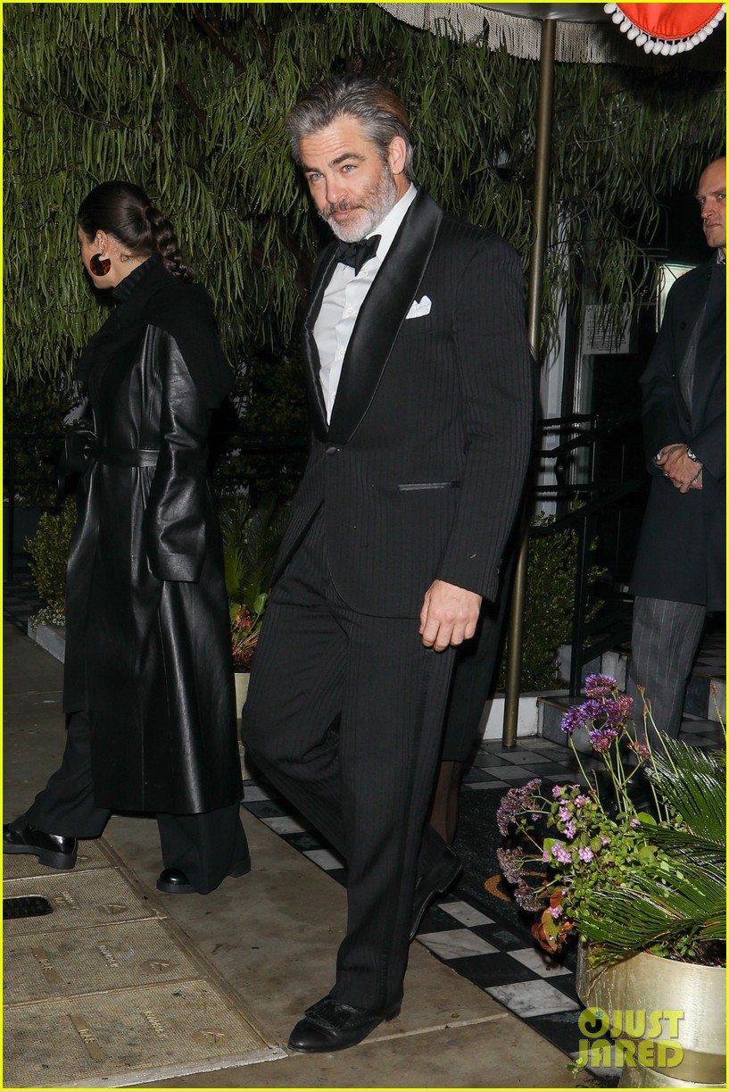 Chris Pine Swaps Out His Signature Short Shorts for a Stylish Tuxedo During Night Out