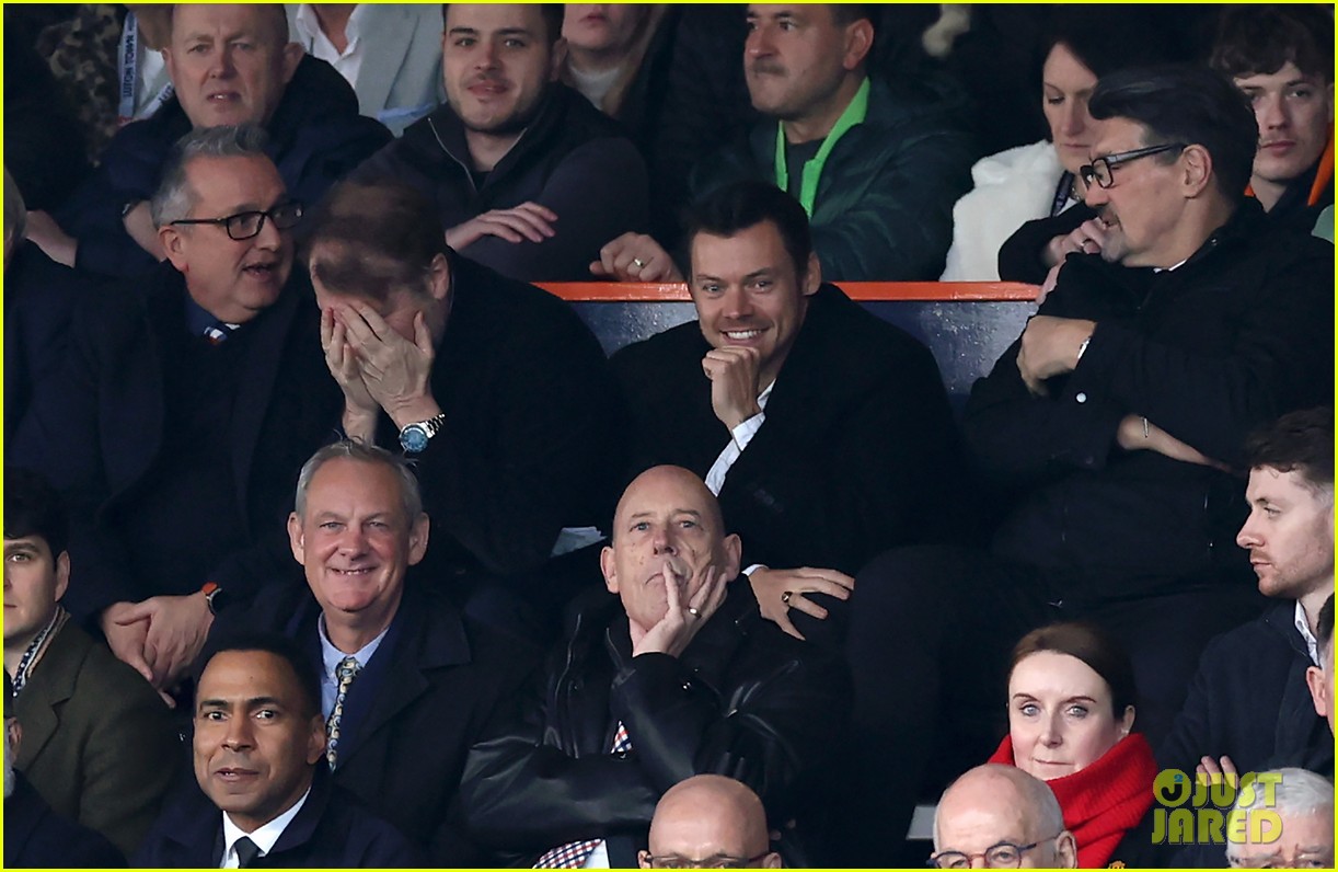Harry Styles Shows Off New Haircut at Premier League Soccer Match