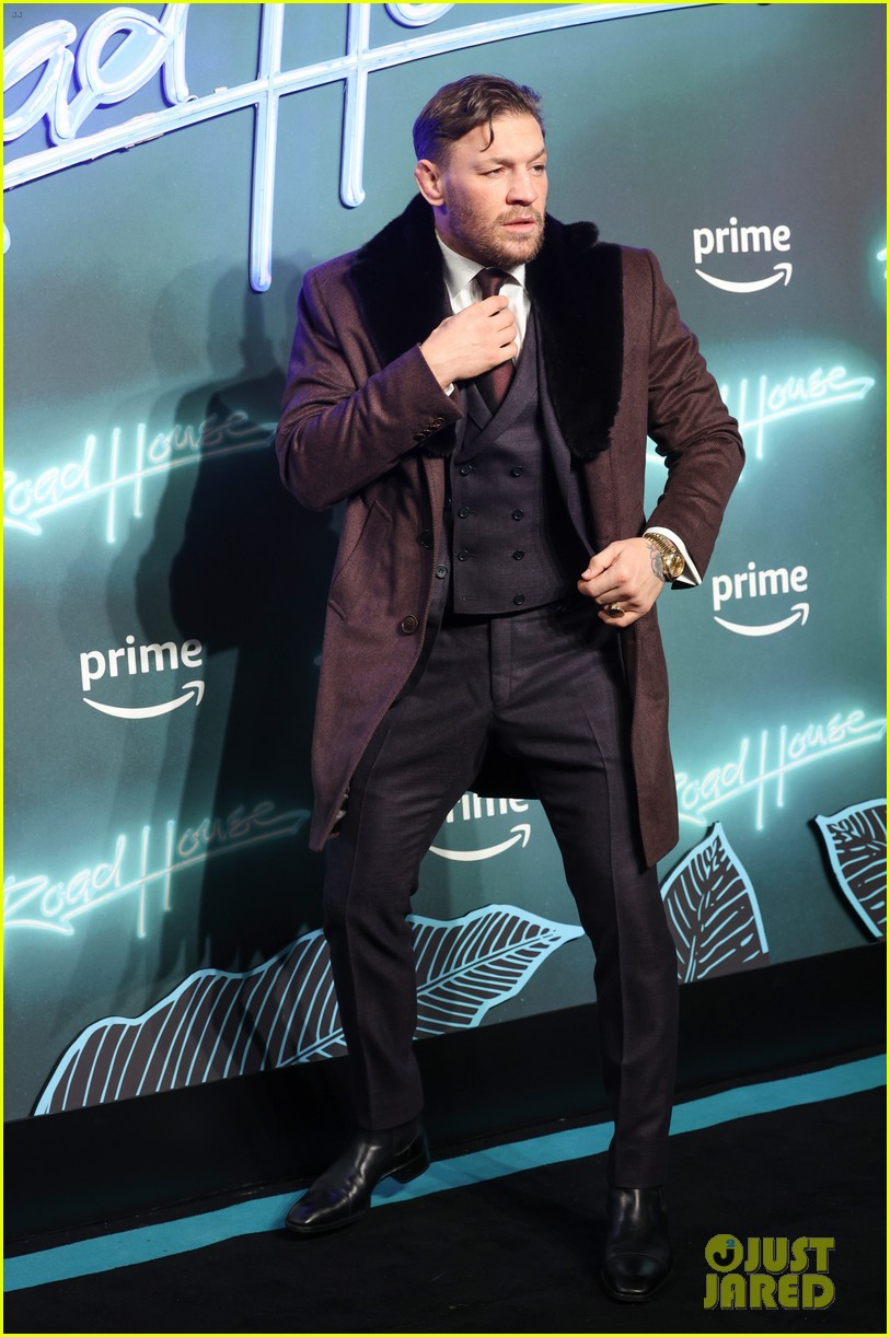 Conor McGregor & Wife Dee Devlin Make Rare Red Carpet Appearance with Their Kids for 'Road House' UK Premiere