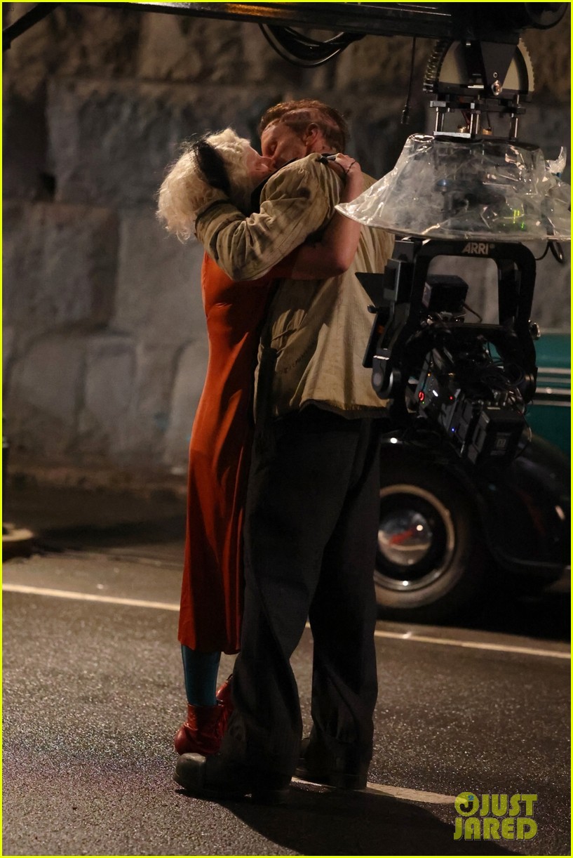 Christian Bale & Jessie Buckley Kiss in Full Frankenstein Monster Looks on 'The Bride' Set
