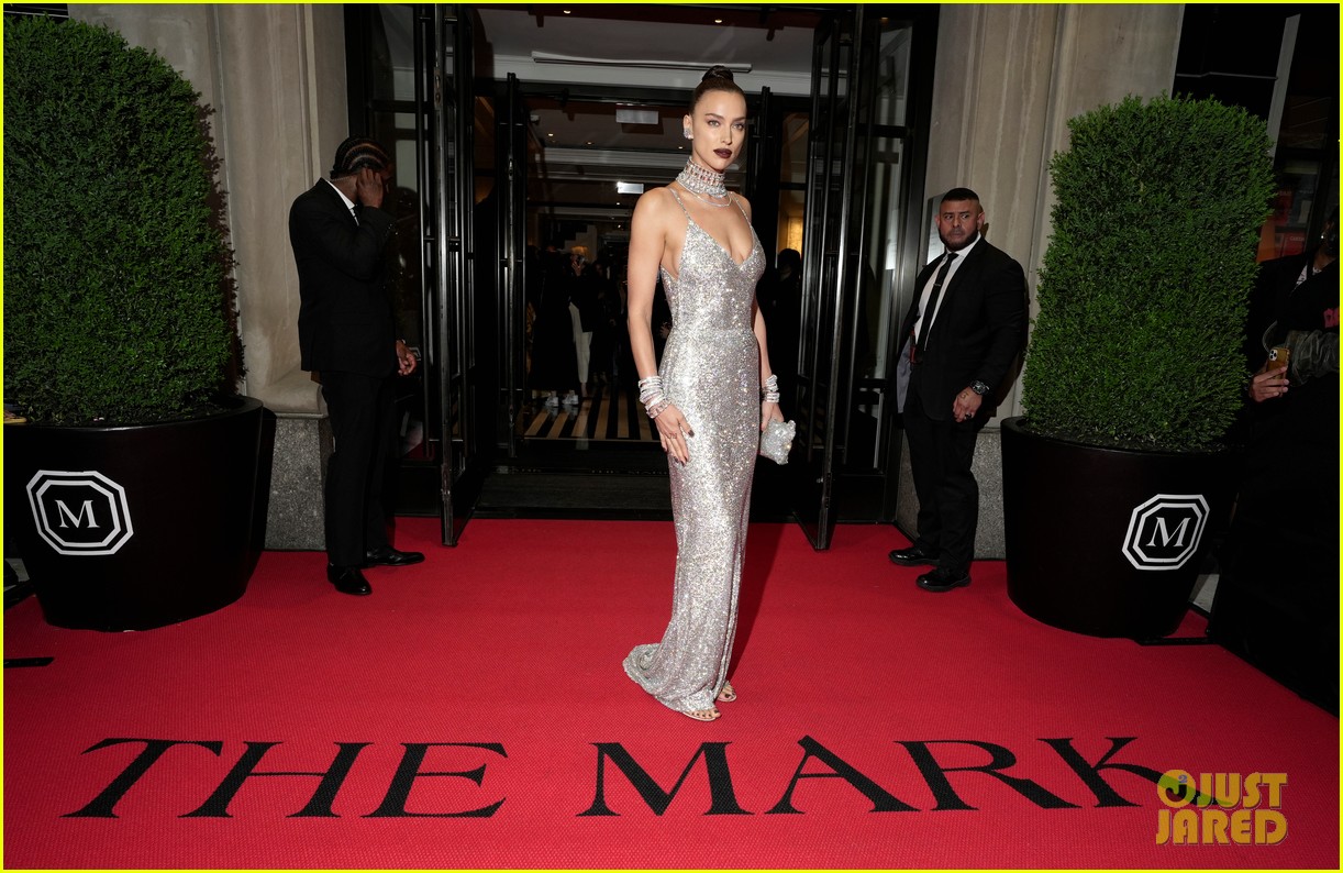 irina shayk silver dress Irina Shayk looks astonishing in silver tasseled mini dress