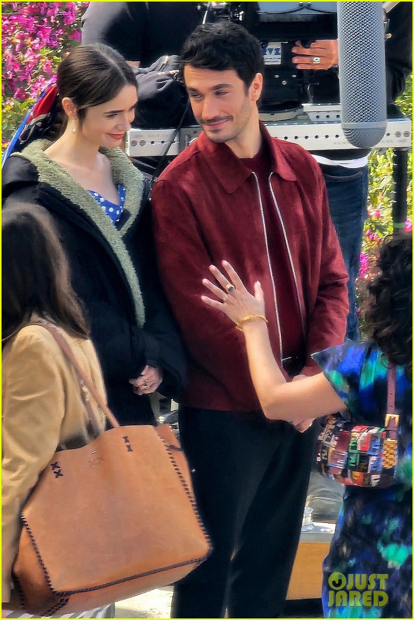Lily Collins Films 'Emily in Paris' with Eugenio Franceschini, Her Character's Potential New Love Interest!