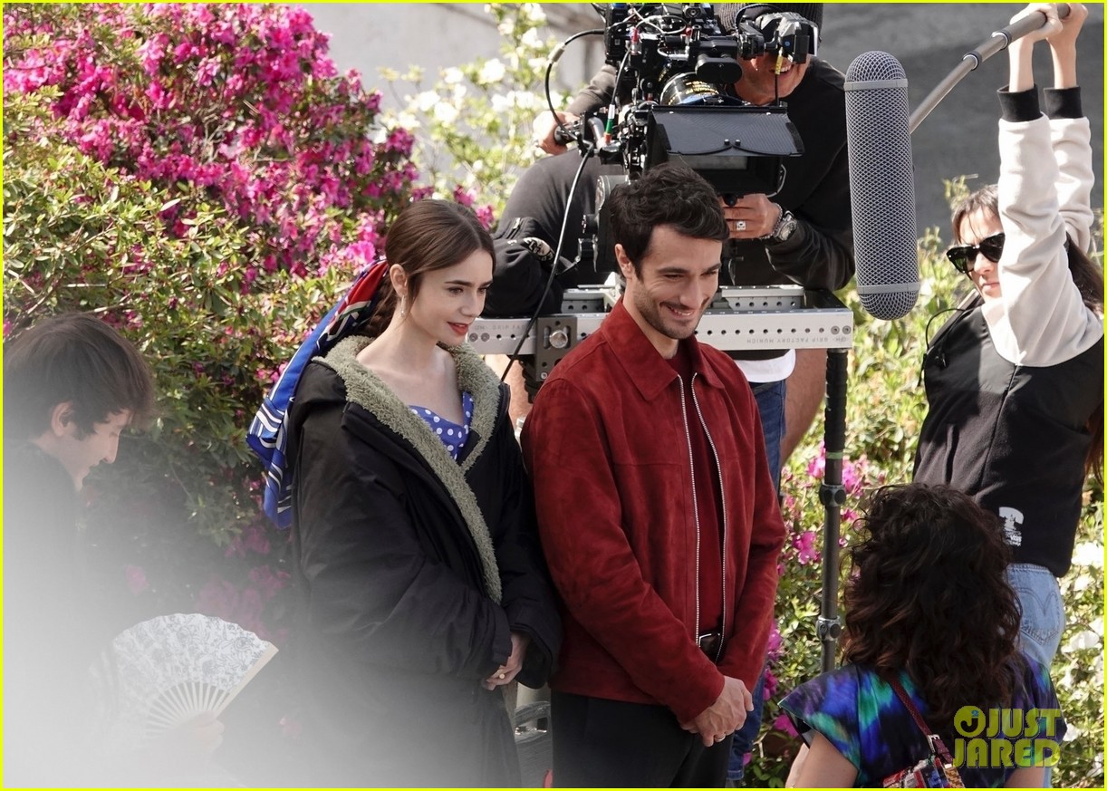 Lily Collins Films 'Emily in Paris' with Eugenio Franceschini, Her Character's Potential New Love Interest!