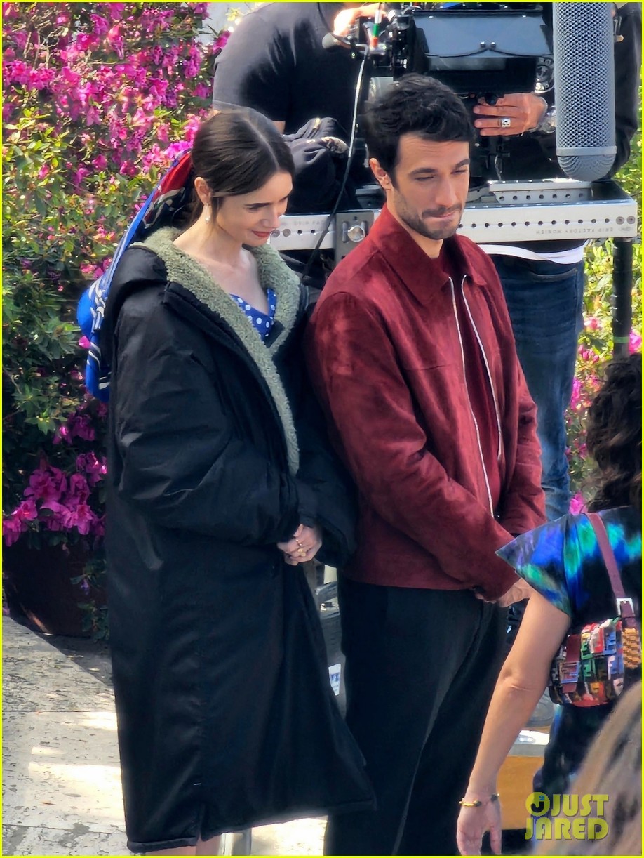 Lily Collins Films 'Emily in Paris' with Eugenio Franceschini, Her Character's Potential New Love Interest!