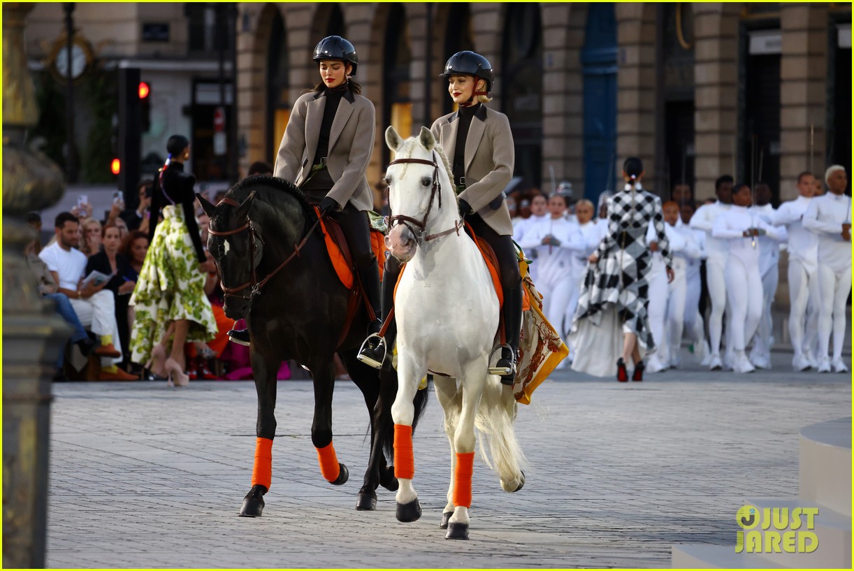 Kendall Jenner Models While Bad Bunny Performs at 'Vogue World,' Gigi Hadid Joins In for a Horseback Modeling Moment!