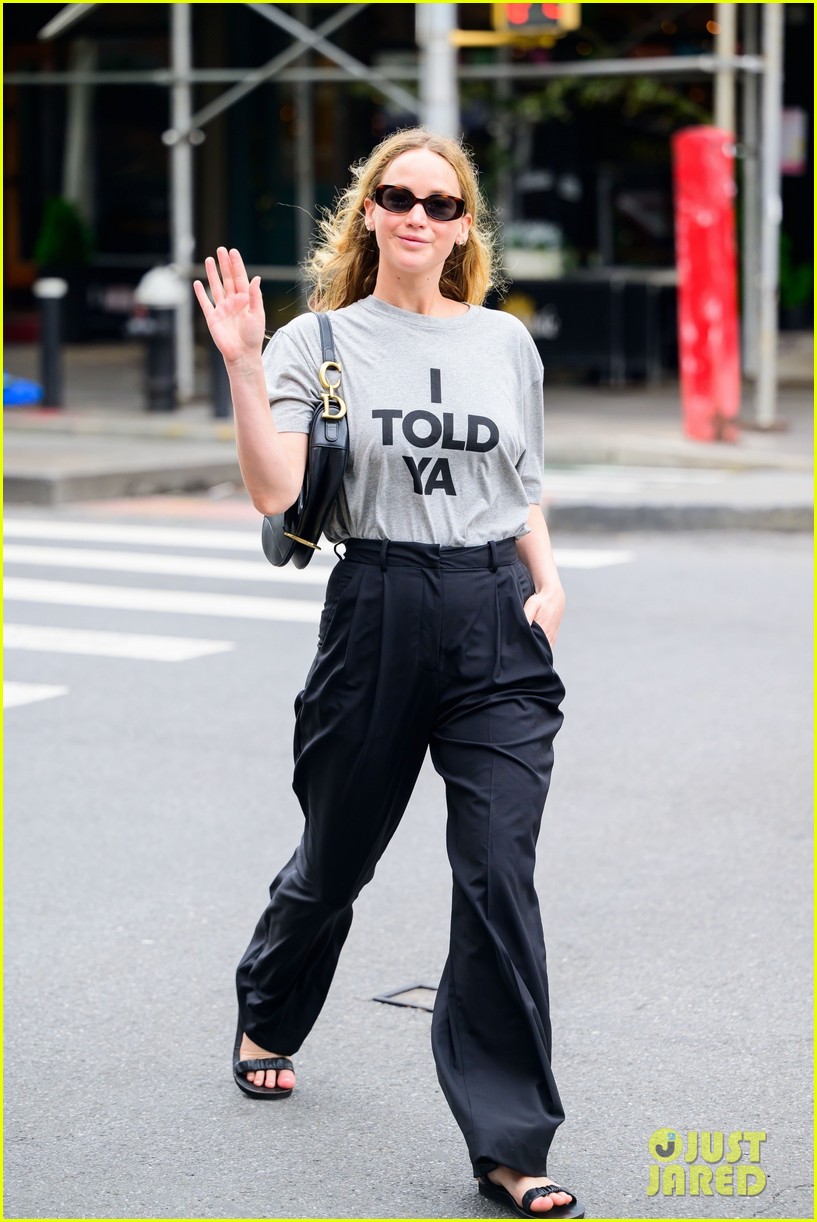 Jennifer Lawrence Wears Zendaya's 'I Told Ya' Shirt from 'Challengers' Movie - Buy Your Own Now!