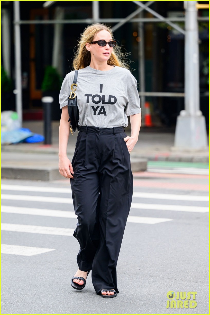 Jennifer Lawrence Wears Zendaya's 'I Told Ya' Shirt from 'Challengers' Movie - Buy Your Own Now!