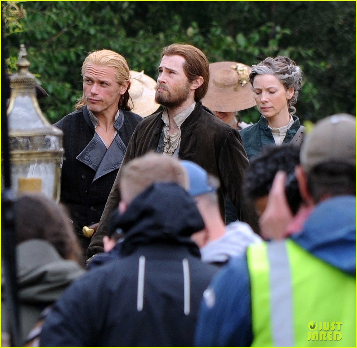 Sam Heughan & Caitriona Balfe Film Scenes for Final Season of 'Outlander' in Scotland
