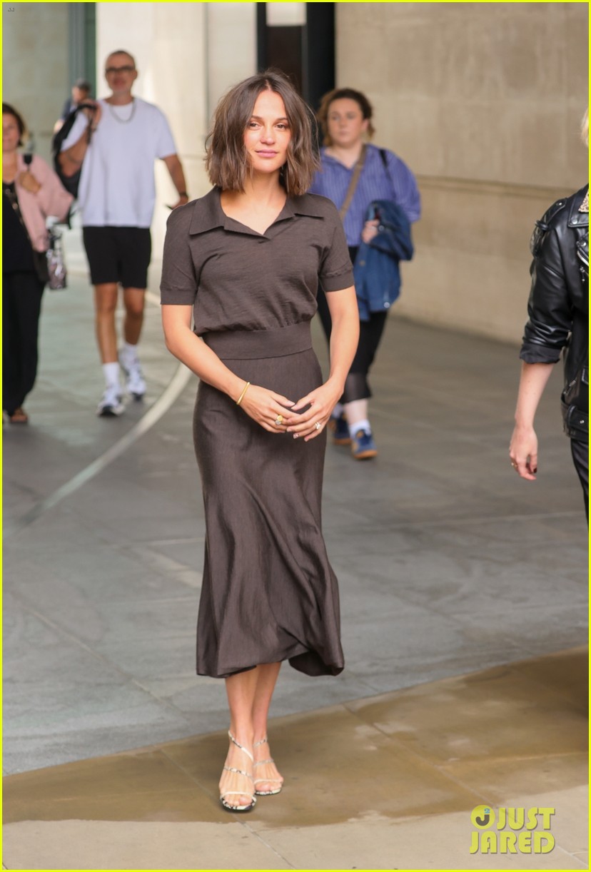 Alicia Vikander Wears Two Chic Outfits While Promoting New Movie 'Firebrand' in London