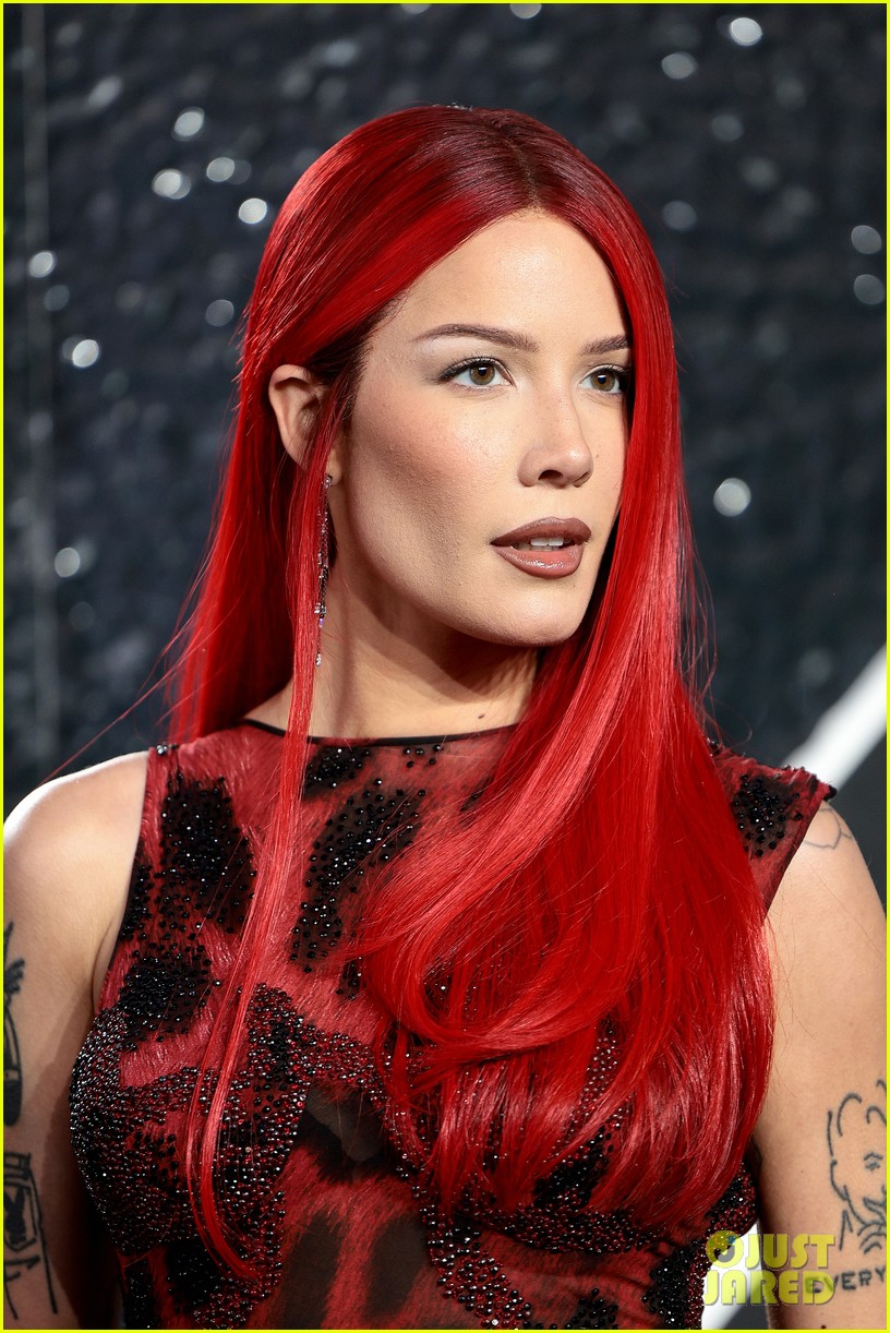 halsey red dress Halsey Pairs Red Hair with Red & Black Dress to MTV VMAs 2024 - Just Jared  - Celebrity News and Gossip