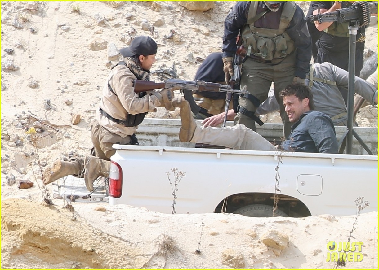 Aaron Taylor-Johnson & Theo James Film Intense Action Scene for 'Fuze'