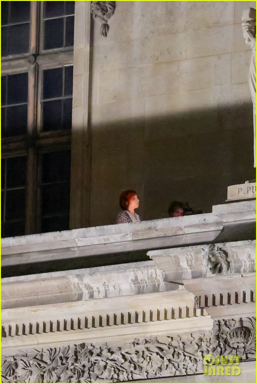 Lady Gaga Sports Red Hair as She Films Mystery Project at The Louvre in Paris