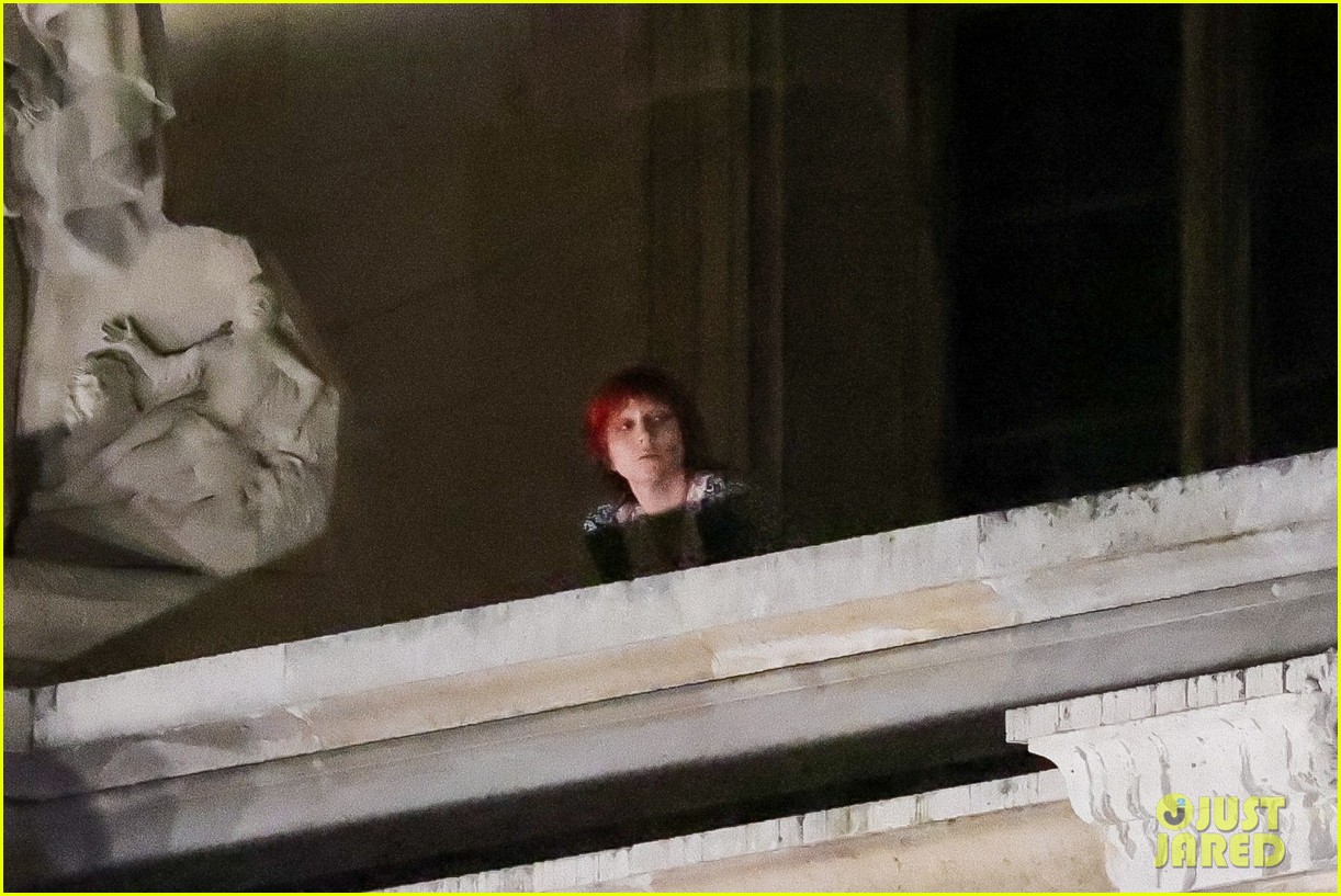 Lady Gaga Sports Red Hair as She Films Mystery Project at The Louvre in Paris