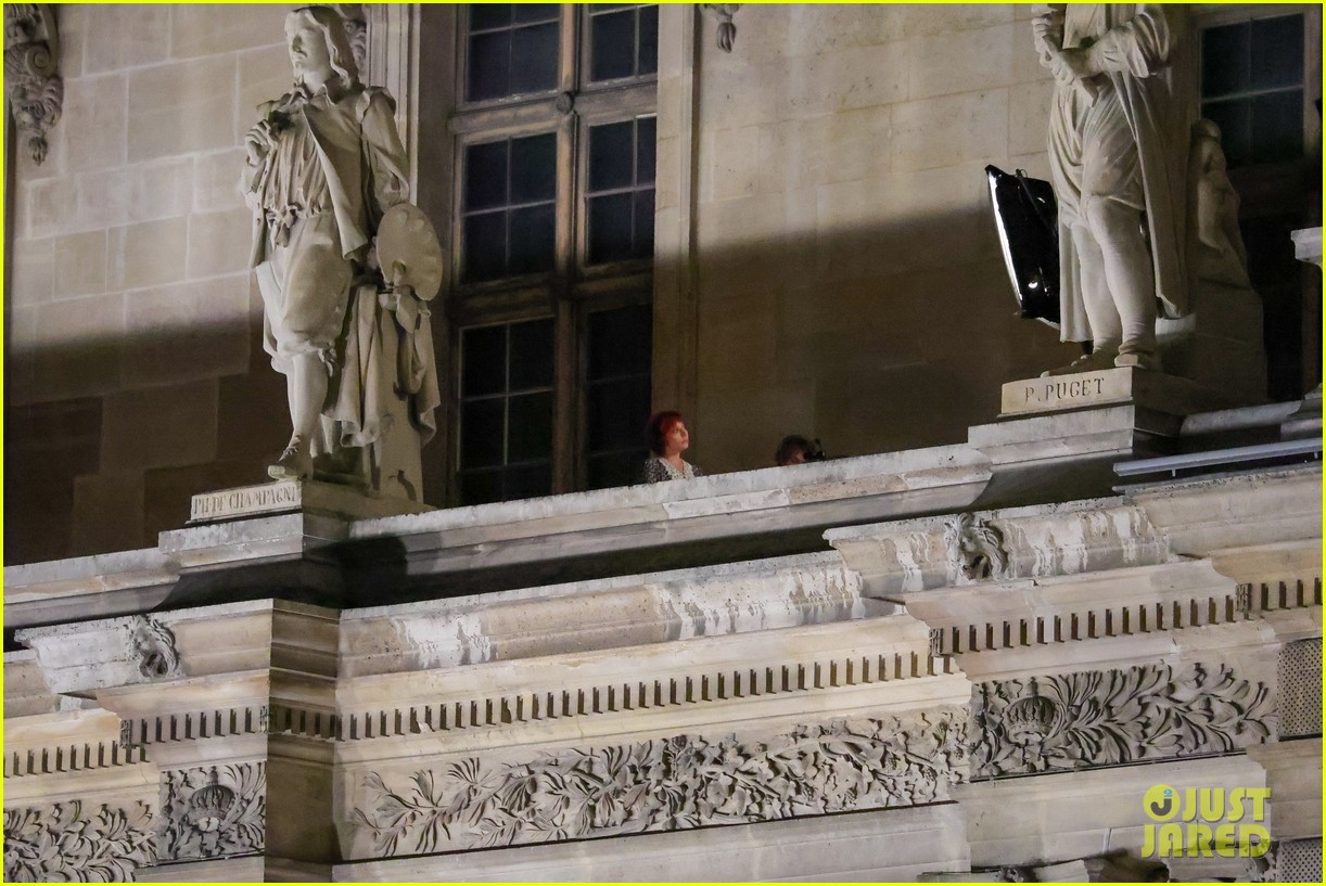 Lady Gaga Sports Red Hair as She Films Mystery Project at The Louvre in Paris