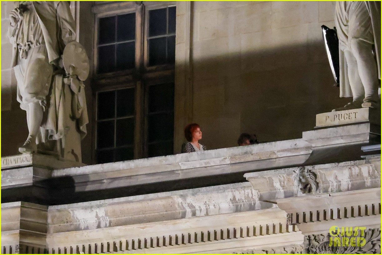 Lady Gaga Sports Red Hair as She Films Mystery Project at The Louvre in Paris