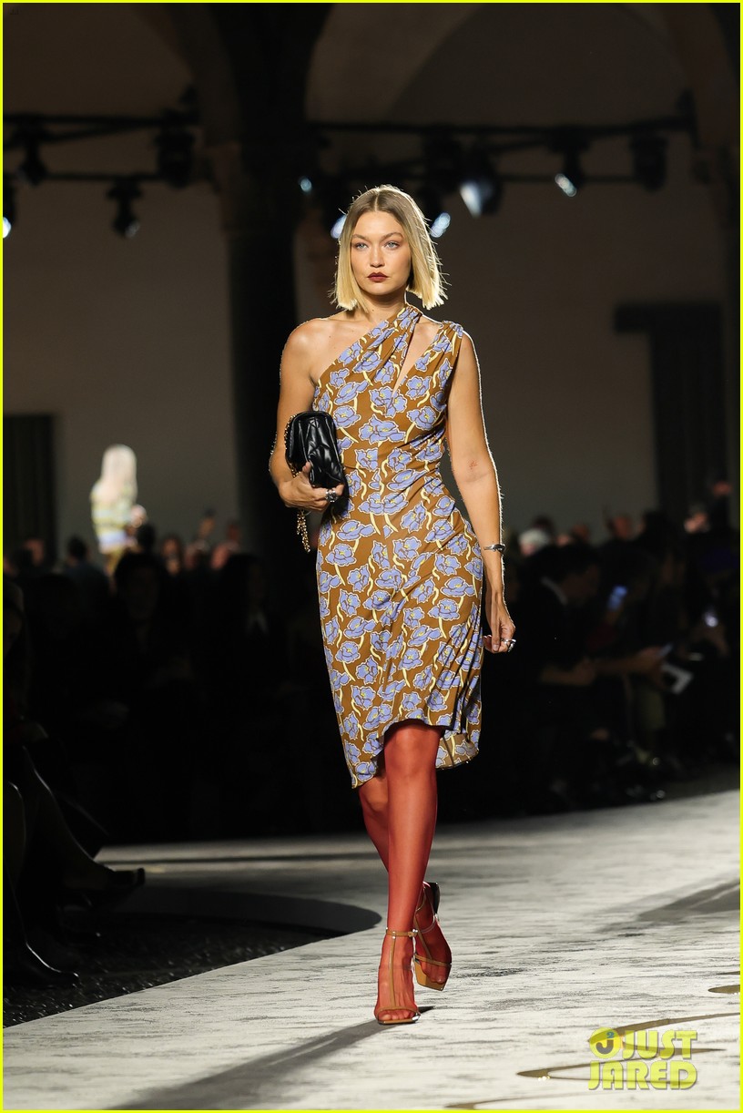 Channing Tatum & 'Baby Reindeer' Star Nava Mau Watch Gigi Hadid Walk in Versace Show