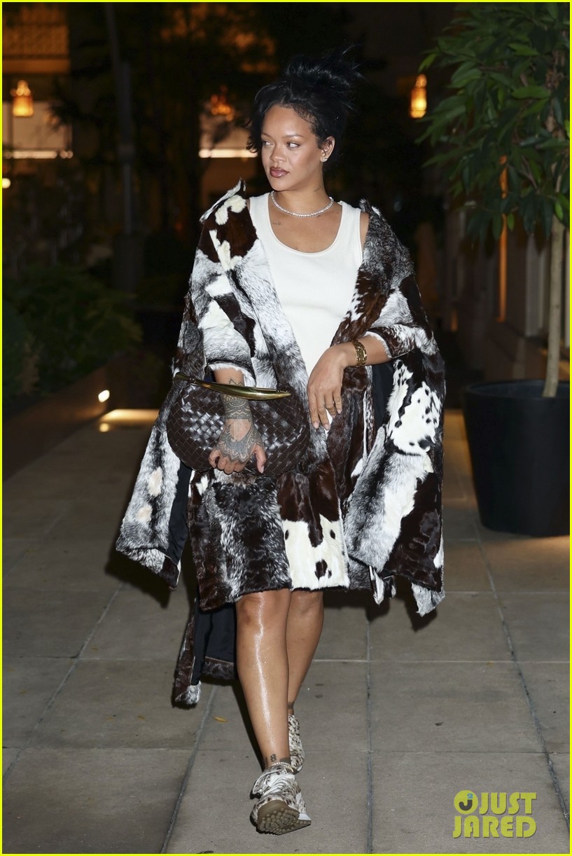 Rihanna Brings Edgy Southwestern Style to NYC With Hide Coat