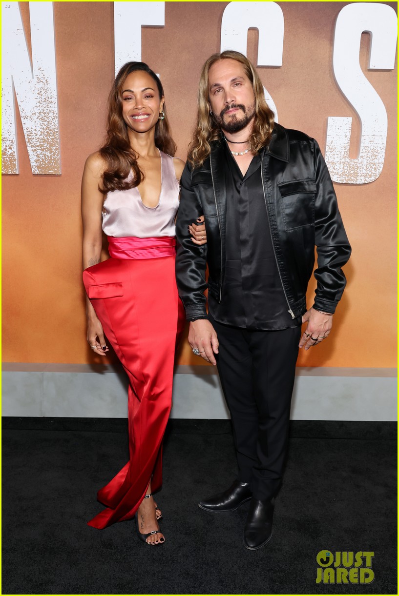 Zoe Saldana's Husband Marco Perego Joins Her & Nicole Kidman at 'Lioness' Season 2 Premiere