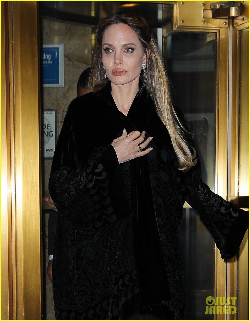 angelina jolie black velvet dress Black Angelina Jolie Leg Dress Velvet Prom Celebrity Dress Red Carpet Hoprom
