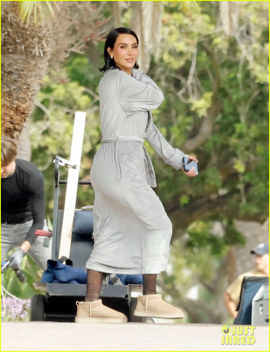 kim k grey dress Kim Kardashian's Mommy Style