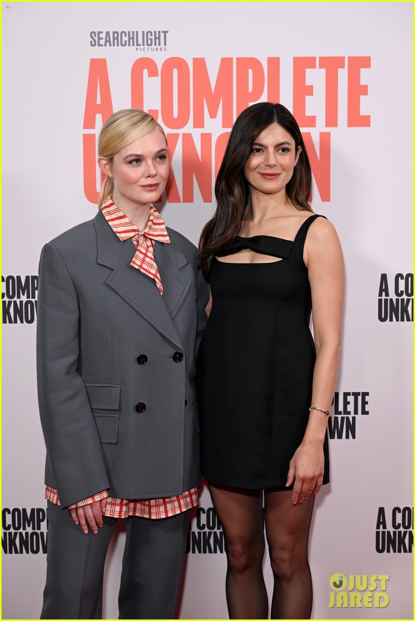 Elle Fanning & Monica Barbaro Attend 'A Complete Unknown' Screening in London, Timothee Chalamet Misses Event Due to Work