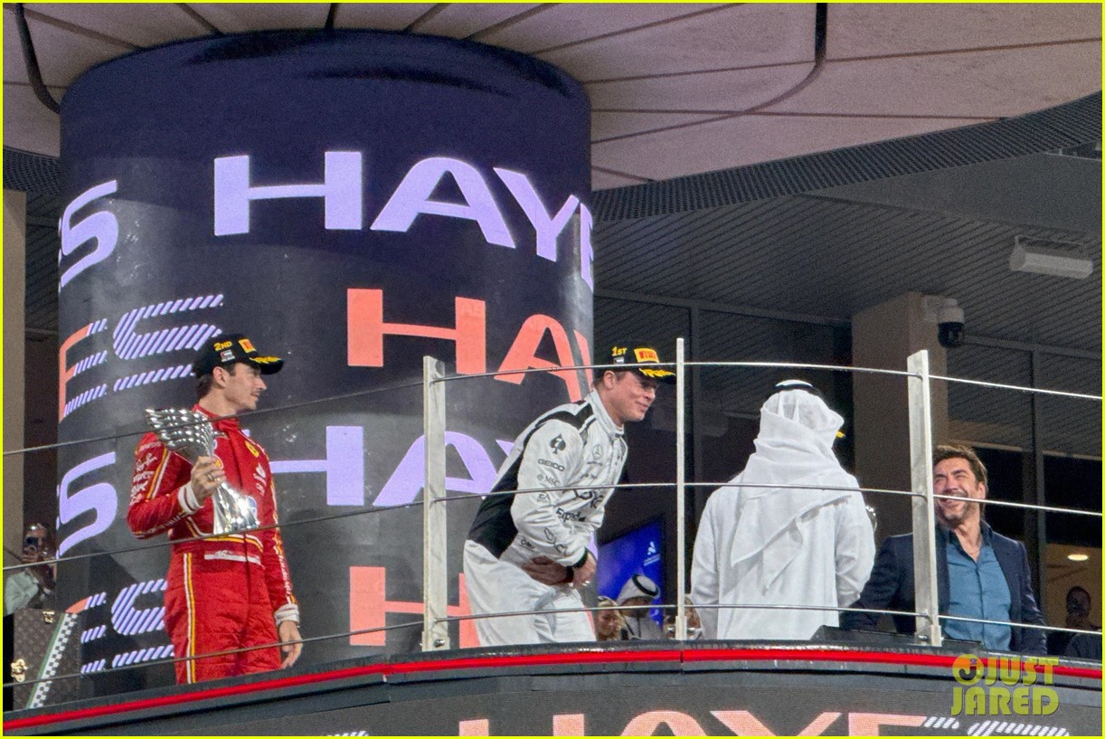 Brad Pitt & Javier Bardem Film 'F1' Movie Scenes With Charles Leclerc & George Russell at Abu Dhabi Grand Prix!