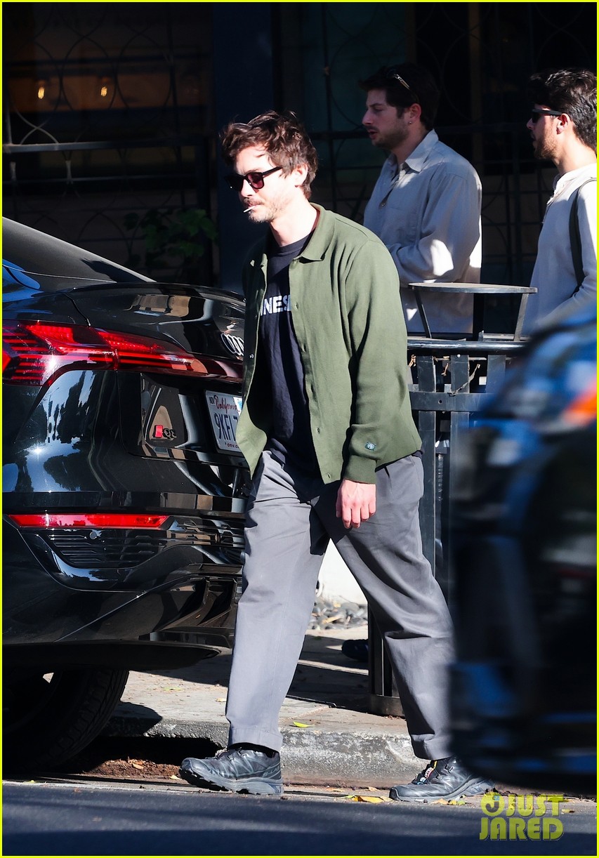 Logan Lerman Meets Up with 'We Were the Lucky Ones' Co-Star Amit Rahav for Lunch in Los Feliz