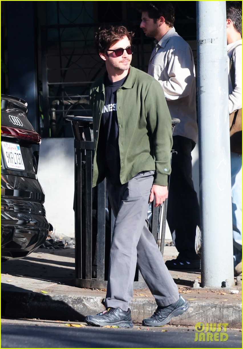 Logan Lerman Meets Up with 'We Were the Lucky Ones' Co-Star Amit Rahav for Lunch in Los Feliz