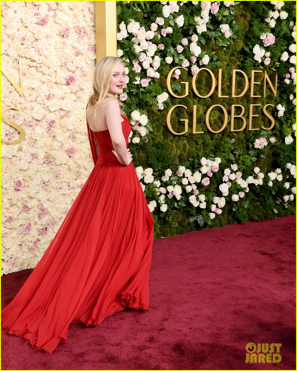 dakota fanning red dress Dakota Fanning stuns in $3K Dolce & Gabbana corset dress on 30th birthday
