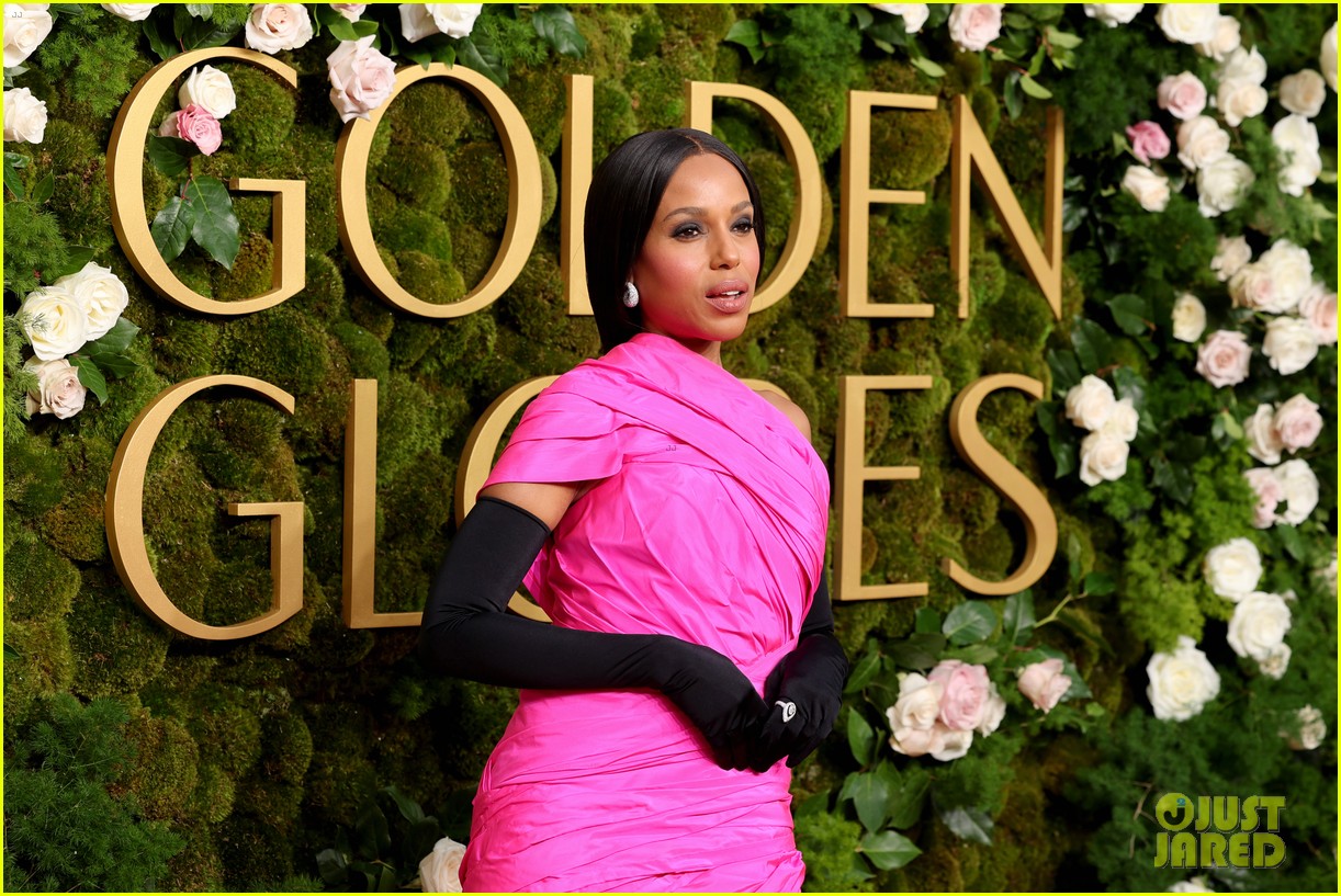 Kerry Washington & Husband Nnamdi Asomugha Walk Golden Globes 2025 Red Carpet Separately