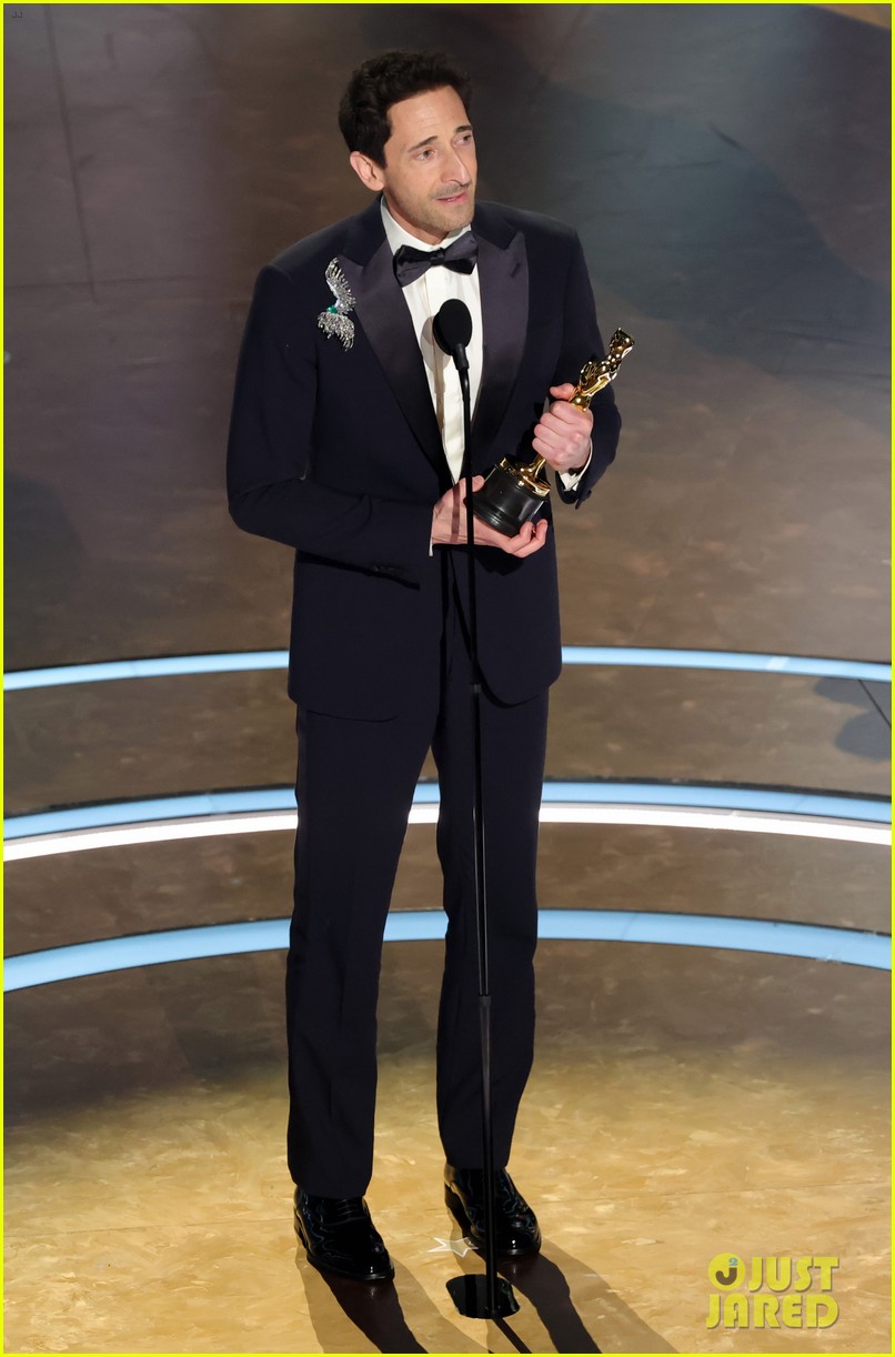 Adrien Brody Wins Second Best Actor Award at Oscars 2025, Throws Gum to Girlfriend Georgina Chapman Before Speech