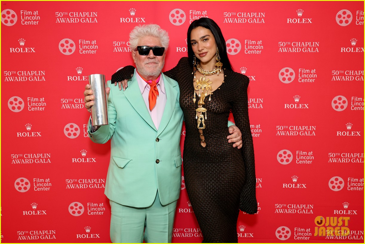 Dua Lipa Pays Tribute to Friend Pedro Almodovar at Chaplin Award Event