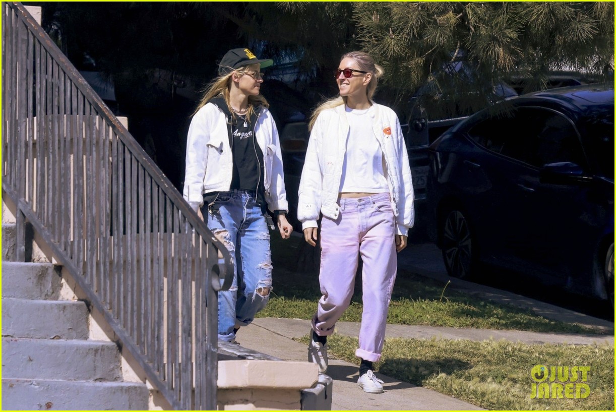 Kristen Stewart & Her Fiancée Dylan Meyer Laugh Together While Wearing Similar Outfits in LA!
