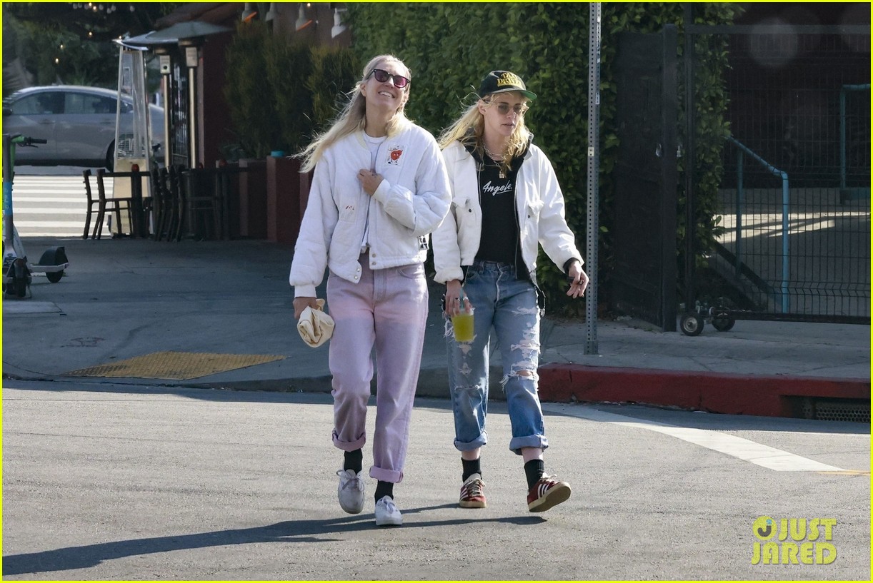 Kristen Stewart & Her Fiancée Dylan Meyer Laugh Together While Wearing Similar Outfits in LA!
