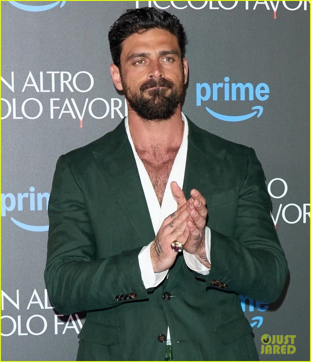 Michele Morrone Steps Out to Promote 'Another Simple Favor' in Rome