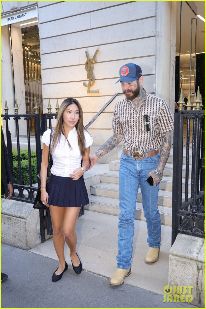 Post Malone & His New Girlfriend Christy Lee Shop at the Paris YSL Boutique!