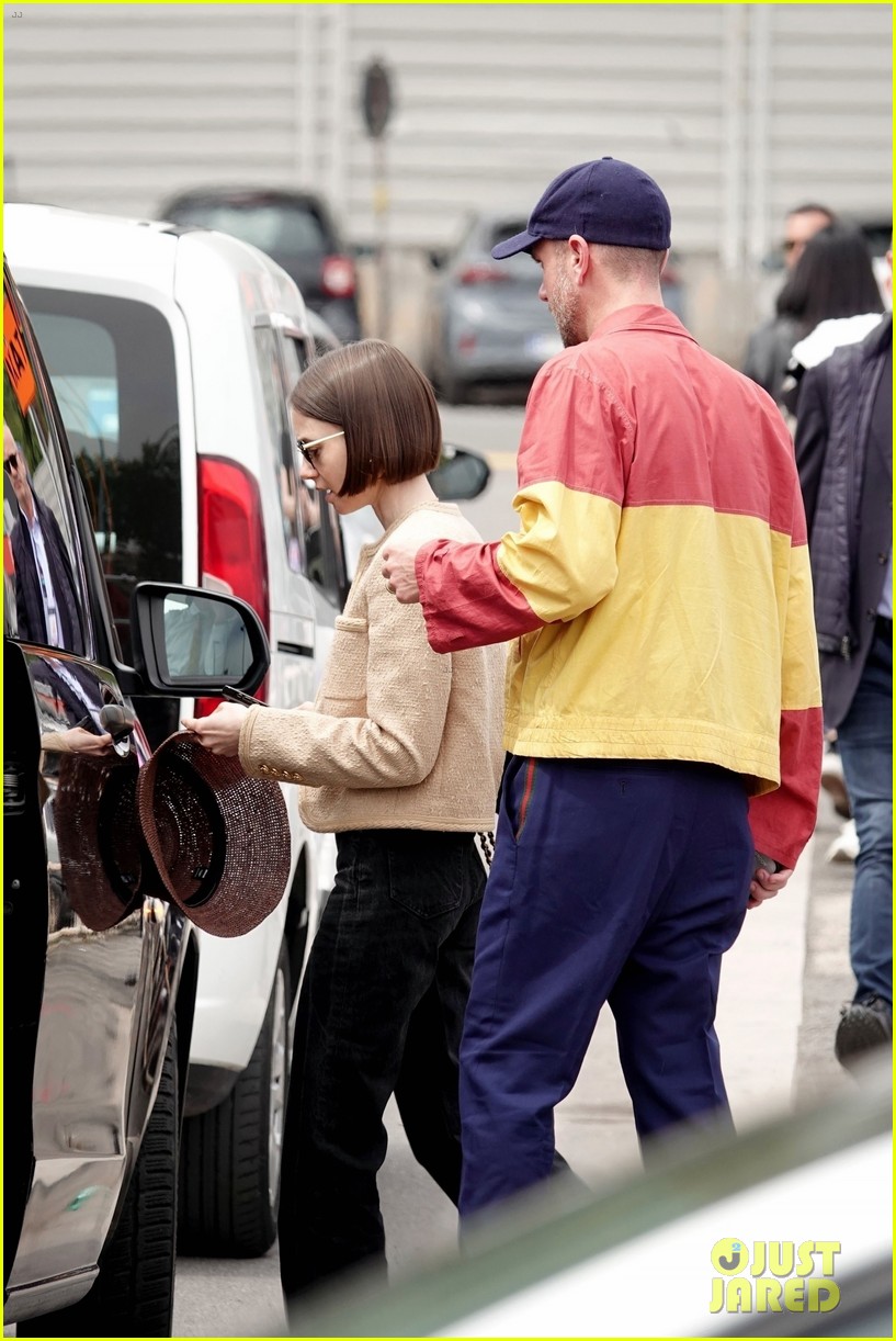 Lily Collins & Husband Charlie McDowell Hold Hands at a Tennis Match in Italy!