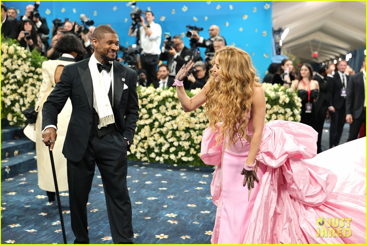 Shakira Stuns in a Pink Prabal Gurung Gown With a Massive Train at Met Gala 2025